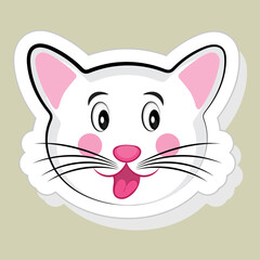 Sticker or label of Happy Cat.