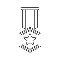 Coloring page with Medal for kids