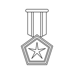 Coloring page with Medal for kids