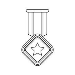 Coloring page with Medal for kids