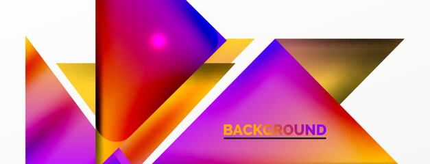 Dynamic 3d geometric abstract background. Triangles and other simple forms composition. Vector Illustration For Wallpaper, Banner, Background, Card, Book Illustration, landing page