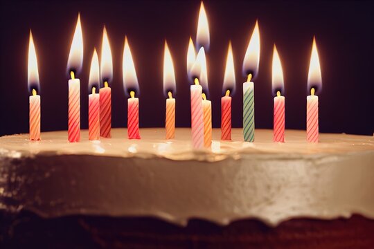illustration of birthday candles on a cake