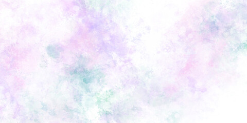 ピンクとグリーンと紫が混じり合う水彩背景