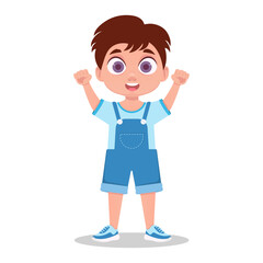 Joyful child. Vector illustration
