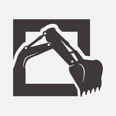 excavator bucket with shovel