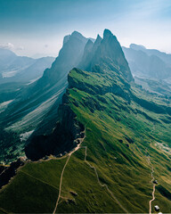 Mountains in the dolomites, seceda