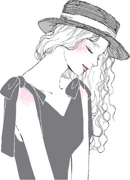 リゾートを楽しむ女性