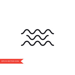 Wave icon for ocean, river, sea or water logo