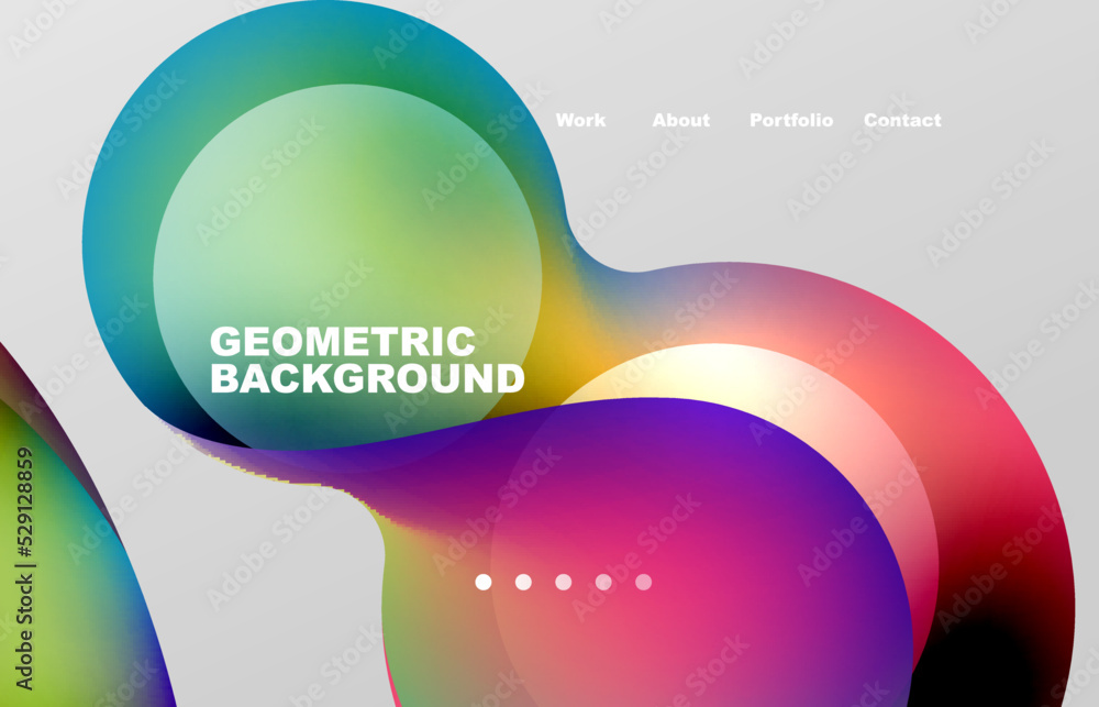 Fototapete Abstract liquid background for your landing page design. Web page for website or mobile app wallpaper
