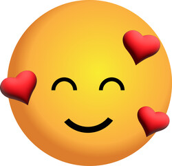 Yellow face 3D, emotion ,icon