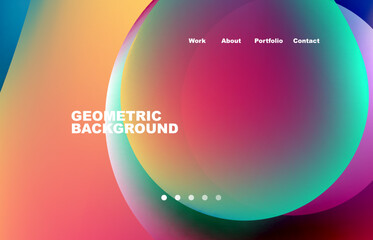 Abstract liquid background for your landing page design. Web page for website or mobile app wallpaper