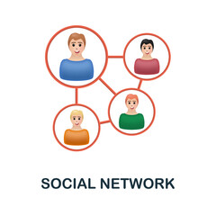 Social Network icon. 3d illustration from blogger collection. Creative Social Network 3d icon for web design, templates, infographics and more