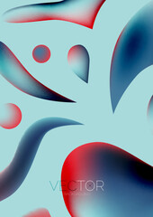 Fluid shapes vertical wallpaper background. Vector illustration for banner background or landing page
