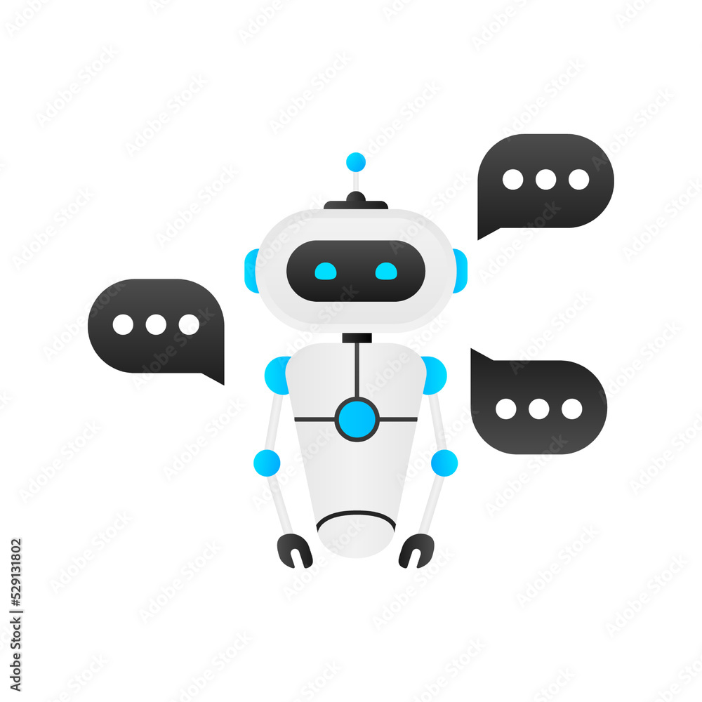 Aufkleber chatbot icon concept, chat bot or chatterbot. robot virtual assistance of website or mobile applicat