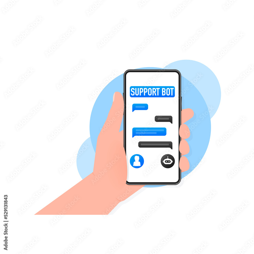Poster chatbot icon concept, chat bot or chatterbot. robot virtual assistance of website or mobile applicat