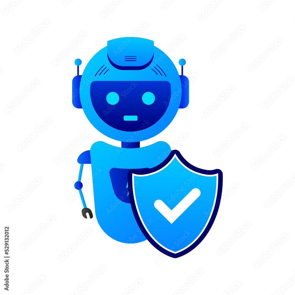Poster chatbot icon concept, chat bot or chatterbot. robot virtual assistance of website or mobile applicat
