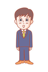 新しい職場でやる気を感じている若い男性社員