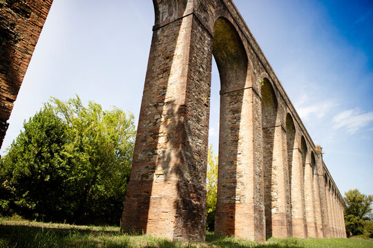 Ancient Aqueduct In The Province Of Lucca Italy