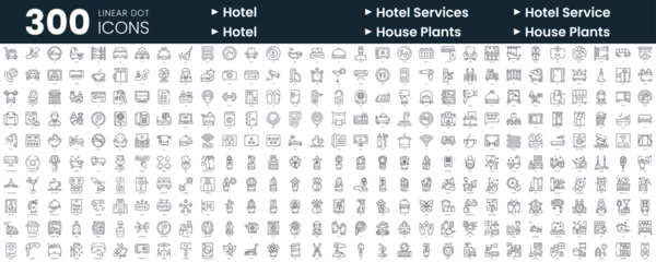 Foto op Canvas Set of 300 thin line icons set. In this bundle include hotel, hotel services, house plants, housekeeping © IconKitty 