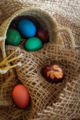 Feast of Easter, still life with traditional elements.