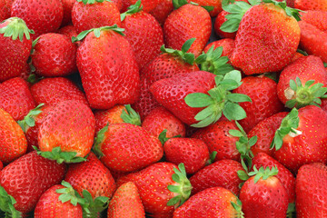 Strawberries at a farmers market