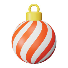 Christmas ball 3d rendering isometric icon.