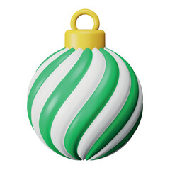 Christmas ball 3d rendering isometric icon.