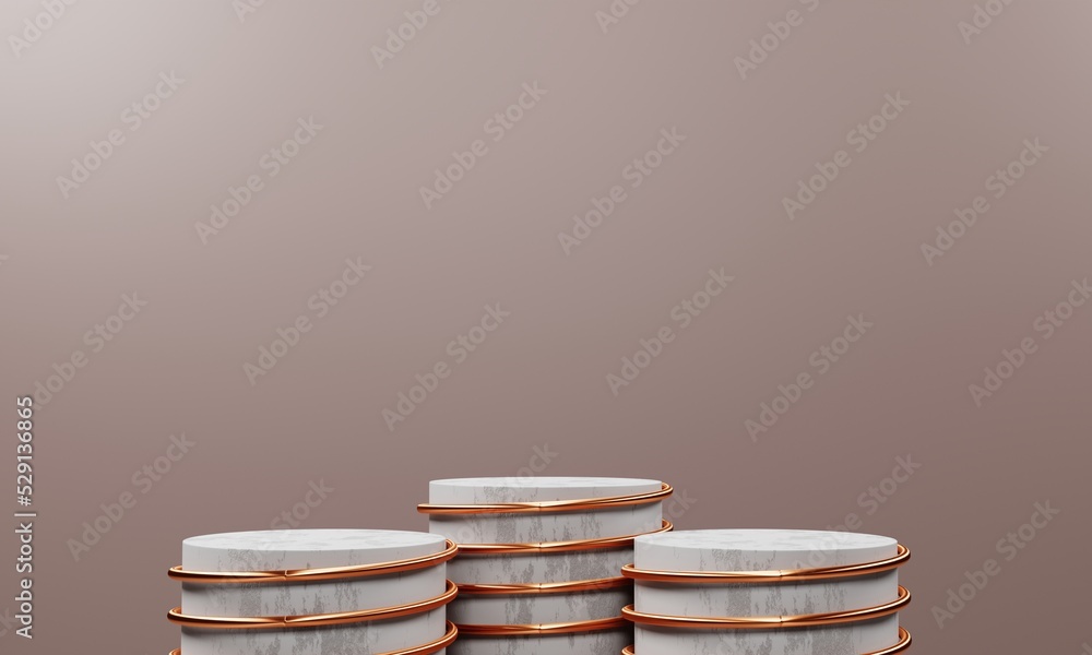 Poster 3d rendering textured podium scene background for product display