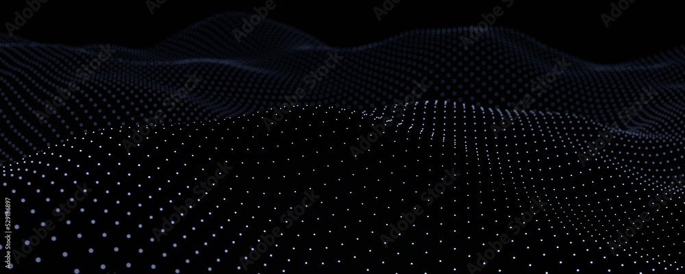 Poster abstract wave background on 3d rendering