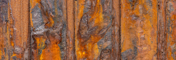 Metallic orange rust texture grunge abstract background
