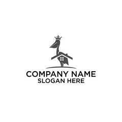 Fototapeta na wymiar stork home logo