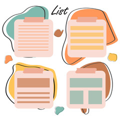 List to do with coloful background illustration