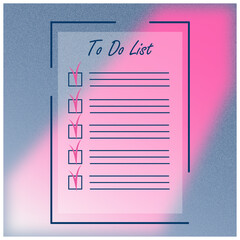 To Do List with abstract colorful background illustration