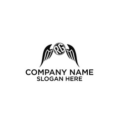 RG initials logo in badge star wing shape illustration
