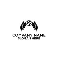 RG initials logo in badge star wing shape illustration
