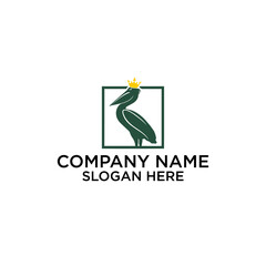 stork logo , flamingo logo vector , animal logo vector

