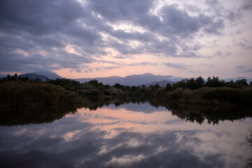 Fototapeta premium See Stagno di Tortolì auf Sardinien Italien