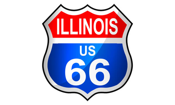 Illinois Route US 66 Sign Icon