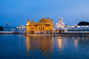 Various views of the Golden Temple at night, Amritsar