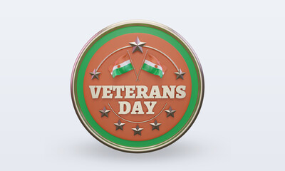 3d Veterans day Niger rendering front view