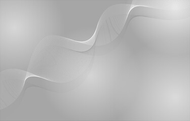 Abstract Gray White Waves And Stripes Vector Pattern background, vector template for your ideas, monochromatic lines texture, waved lines texture. Technology wallpaper.