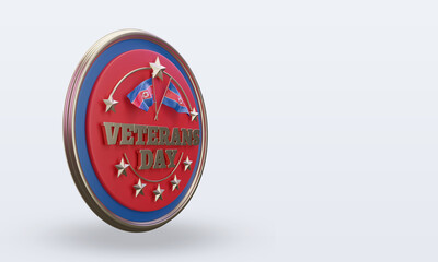 3d Veterans day North Korea rendering left view