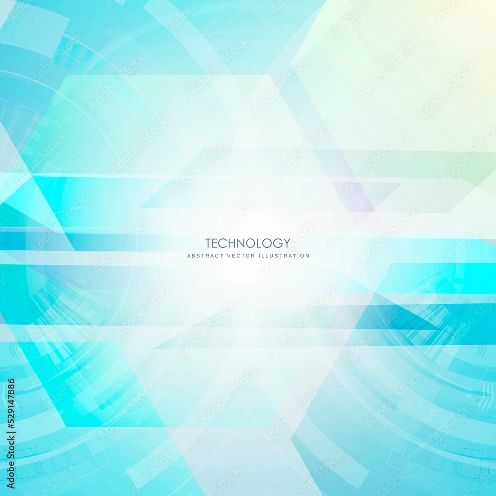 Aufkleber abstract technology background with various futuristic technological elements and glowing shapes . s