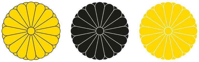 Imperial Seal of Japan. Vector illustration isolated on white background