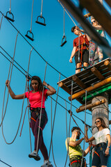 Cute girl at the adventure park