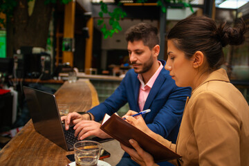 Business partners are taking their job seriously