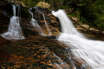 Fototapeta na wymiar Rißloch Wasserfälle bei Bodenmais im Nationalpark Bayerischer Wald