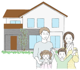 マイホームと家族　新築　子育て世代
