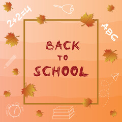 The banner back to school. Vector illustration