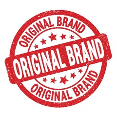 ORIGINAL BRAND text written on red round stamp sign.